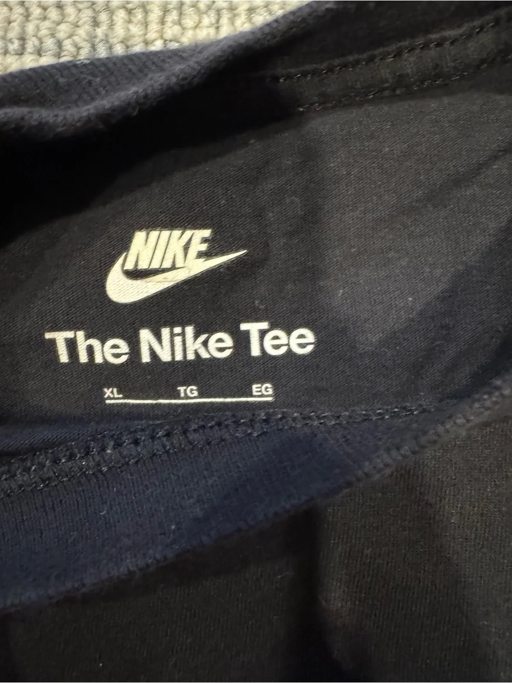 Nike Boys Black Tee with Red and Green Circular AIR Graphic